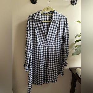 Free People asymmetrical plaid dress